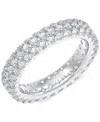 Macy's Diamond Double Row Eternity Ring (2 Ct. T.w.) In Platinum, 14k White Gold, 14k Gold, Or 14k Rose Gol In White Gold