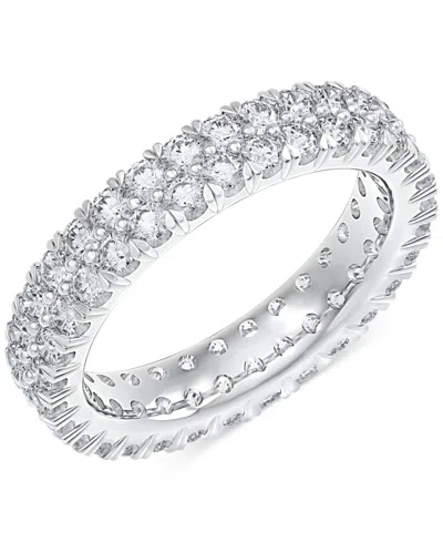 Macy's Diamond Double Row Eternity Ring (2 Ct. T.w.) In Platinum, 14k White Gold, 14k Gold, Or 14k Rose Gol