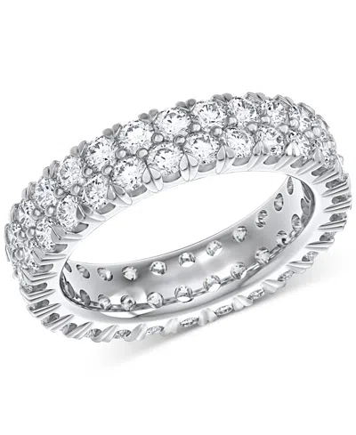 Macy's Diamond Double Row Eternity Ring (3 Ct. T.w.) In Platinum, 14k White Gold, 14k Gold, Or 14k Rose Gol