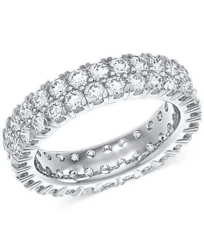 Macy's Diamond Double Row Eternity Ring (3 Ct. T.w.) In Platinum, 14k White Gold, 14k Gold, Or 14k Rose Gol
