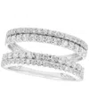 Macy's Diamond Double Row Guard Enhancer (1 Ct. T.w.) In 14k White Gold In White Gold