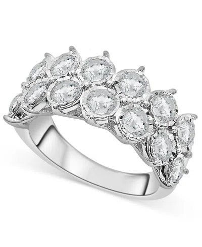 Macy's Diamond Double Row Miracle Plate Band (2 Ct. T.w.) In 14k White Gold
