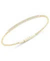 Macy's Diamond Double Row Pave Flexible Bangle Bracelet (1/2 Ct. T.w.) In 10k Gold In Yellow Gold