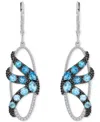 Macy's Diamond Drop Earrings (0.09 Ct. T.w.) In Sterling Silver In Silver
