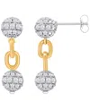 Macy's Diamond Drop Earrings (1 Ct. T.w.) In 14k Yellow Gold In Gold