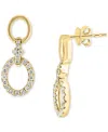 Macy's Diamond Drop Earrings (1/2 Ct. T.w.) In 14k Yellow Gold In Yellow Gold