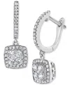 Macy's Diamond Drop Earrings (1/3 Ct. T.w.) In 10k White Gold In White Gold