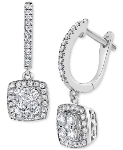 Macy's Diamond Drop Earrings (1/3 Ct. T.w.) In 10k White Gold