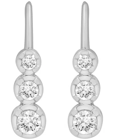 Macy's Diamond Drop Earrings (1/4 Ct. T.w.) In Sterling Silver