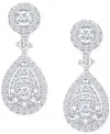 Macy's Diamond Drop Earrings (3/4 Ct. T.w.) In 14k White Gold In White Gold