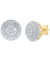 Macy's Diamond Earrings (1-1/2 Ct. T.w.) In 10k Yellow Gold In Multi