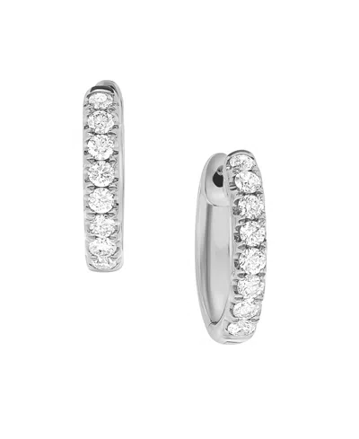Macy's Diamond Earrings (1/2 Ct. T.w.) In 14k White Gold In Silver