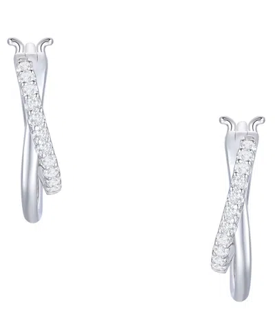 Macy's Diamond Earrings (1/5 Ct. T.w.) In Sterling Silver In Gray