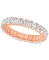 Macy's Diamond Emerald-cut Eternity Band (2 Ct. T.w.) In Platinum Or 14k Gold In Rose Gold