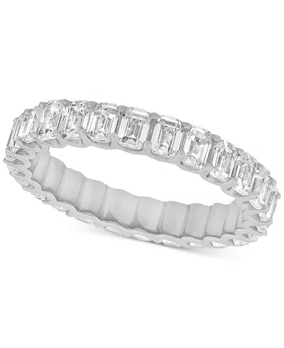 Macy's Diamond Emerald-cut Eternity Band (3 Ct. T.w.) In Platinum Or 14k Gold In White Gold