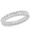 Macy's Diamond Emerald-cut Eternity Band (4 Ct. T.w.) In Platinum Or 14k Gold In White Gold