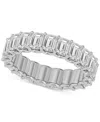 Macy's Diamond Emerald-cut Eternity Band (5 Ct. T.w.) In Platinum Or 14k Gold In Platinum
