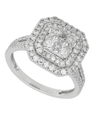 Macy's Diamond Engagement Ring (1 Ct. T.w.) In 10k White Gold In Nude