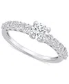 Macy's Diamond Engagement Ring (1 Ct. T.w.) In 14k Gold In White Gold