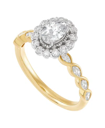 Macy's Diamond Engagement Ring (1 Ct. T.w.) In 14k Yellow & White Gold