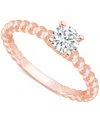 Macy's Diamond Engagement Ring (1/2 Ct. T.w.) In 14k White, Yellow Or Rose Gold In Rose Gold