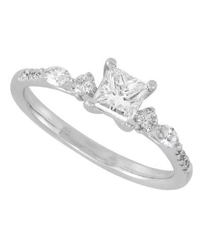Macy's Diamond Engagement Ring (3/4 Ct. T.w.) In 14k White Gold In Silver