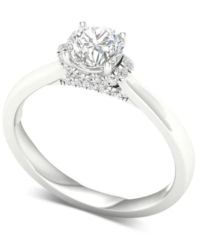 Macy's Diamond Engagement Ring (7/8 Ct. T.w.) In 14k White Gold In Metallic