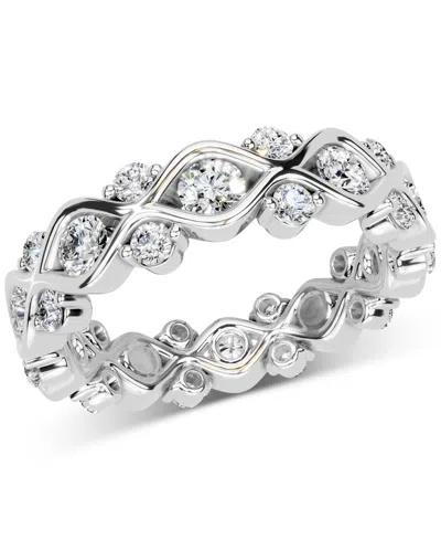 Macy's Diamond Eternity Band (1-1/2 Ct. T.w.) In Platinum Or 14k Gold In Metallic