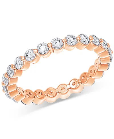 Macy's Diamond Eternity Ring (1 Ct. T.w.) In Platinum Or 14k Gold In Rose Gold