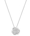 Macy's Diamond Flower 18" Pendant Necklace (1/4 Ct. T.w.) In Sterling Silver, Created For  In Sterling Silver