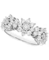 Macy's Diamond Flower Cluster Ring (1 Ct. T.w.) In 14k White Gold In White Gold