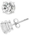 Macy's Diamond Four Prong Stud Earrings (2 Ct. T.w.) In 14k White Gold In White Gold