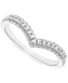 MACY'S DIAMOND FRONT & SIDE CONTOUR BAND (1/3 CT. T.W.) IN 14K WHITE GOLD