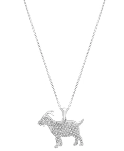 Macy's Diamond G.o.a.t. Pendant 18" Necklace (1/6 Ct. T.w.) In 10k White Gold, Exclusively At
