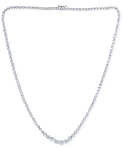 Macy's Diamond Graduated All-around 18" Tennis Necklace (5 Ct. T.w.) In 14k White Gold