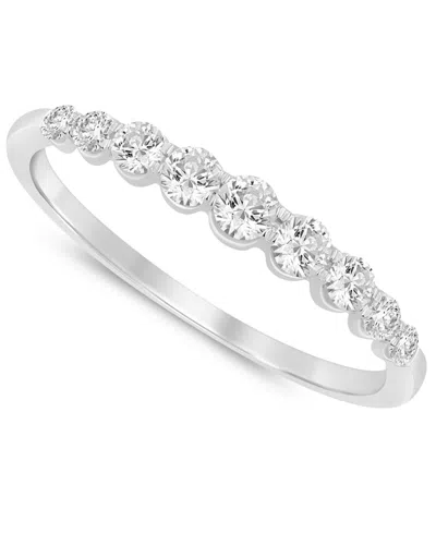 Macy's Diamond Graduated Band (1/2 Ct. T.w.) In 14k White Gold