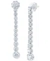 Macy's Diamond Graduated Linear Drop Earrings (1-1/2 Ct. T.w.) In 14k White Gold In White Gold