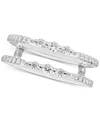 Macy's Diamond Guard Enhancer Ring (3/8 Ct. T.w.) In 14k White Gold In White Gold
