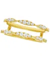 Macy's Diamond Guard Ring (1/4 Ct. T.w.) In 14k Yellow Gold In Gold