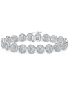 Macy's Diamond Halo Bracelet (5 Ct. T.w.) In 10k White Gold In Gold