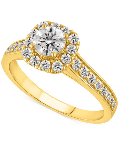 Macy's Diamond Halo Engagement Ring (1 Ct. T.w.) In 14k White Gold Or 14k Gold In Yellow Gold