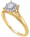 Macy's Diamond Halo Engagement Ring (1/3 Ct. T.w.) In 14k Gold