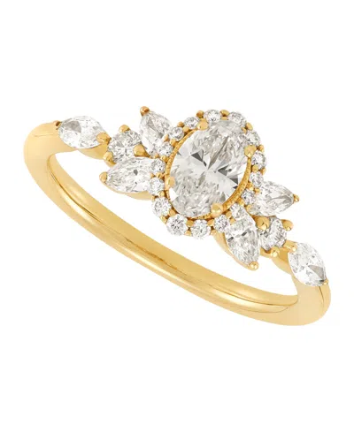 Macy's Diamond Halo Ring (1 Ct. T.w.) In 14k Yellow Gold