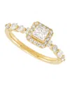 Macy's Diamond Halo Ring (1 Ct. T.w.) In 18k Yellow Gold In Gold