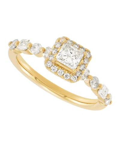 Macy's Diamond Halo Ring (1 Ct. T.w.) In 18k Yellow Gold