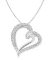 Macy's Diamond Heart Pendant Necklace (1/2 Ct. T.w.) In 10k White Gold In White Gold