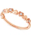 Macy's Diamond Heart Ring (1/10 Ct. T.w.) In 10k Rose Gold In Rose Gold
