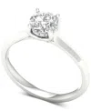 Macy's Diamond Hidden Halo Engagement Ring (3/4 Ct. T.w.) In 14k White Gold In Gray