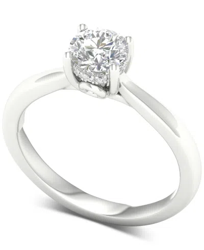 MACY'S DIAMOND HIDDEN HALO ENGAGEMENT RING (3/4 CT. T.W.) IN 14K WHITE GOLD
