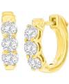 Macy's Diamond Hoop Earrings (1-1/2 Ct. T.w.) In 14k White Or Yellow Gold In Yellow Gold